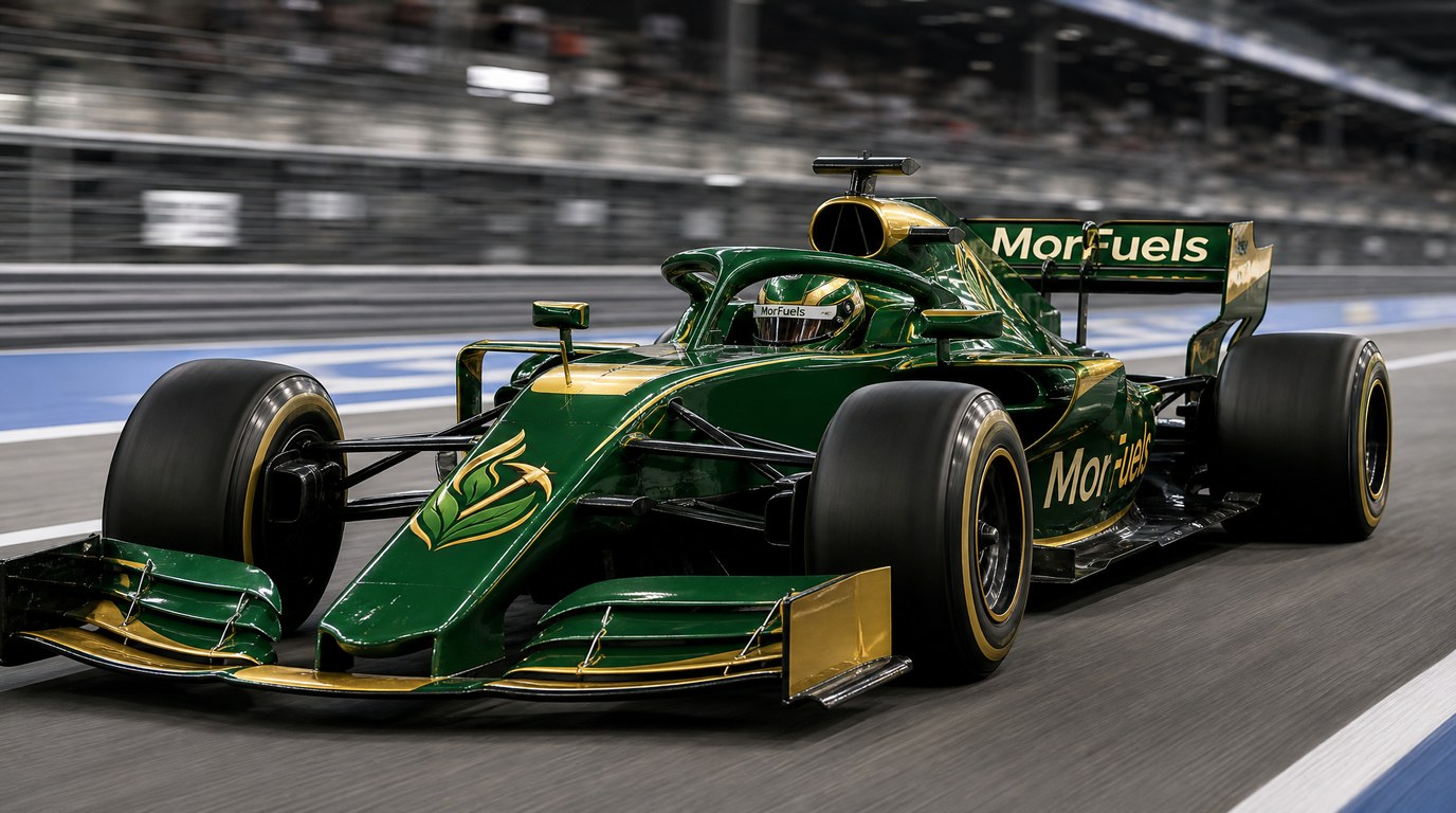 MorFuels F1 car - hero background